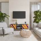 DREAMS COME TRUE Móvel de TV com 2 Portas em Acabamento Preto