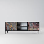 GOLDEN TIDES Móvel de TV com 2 Portas em Acabamento Preto