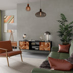 PRISM MOSAIC Móvel de TV com 2 Portas em Acabamento Preto