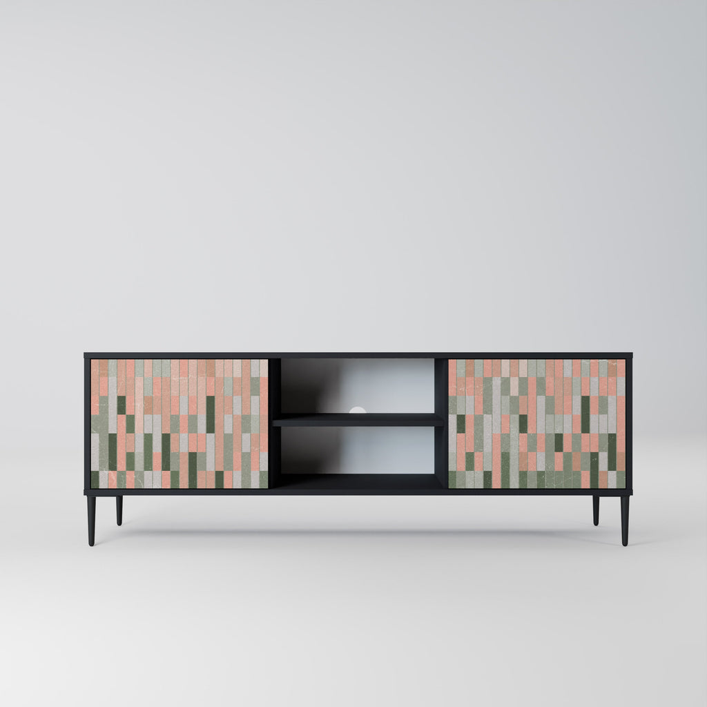 BUILDING THE FUTURE Móvel de TV com 2 Portas em Acabamento Preto