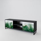 EXPENSIVE NATURE 2-Door TV Stand in Black Finish
