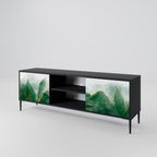 EXPENSIVE NATURE 2-Door TV Stand in Black Finish