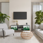 EXPENSIVE NATURE 2-Door TV Stand in Black Finish