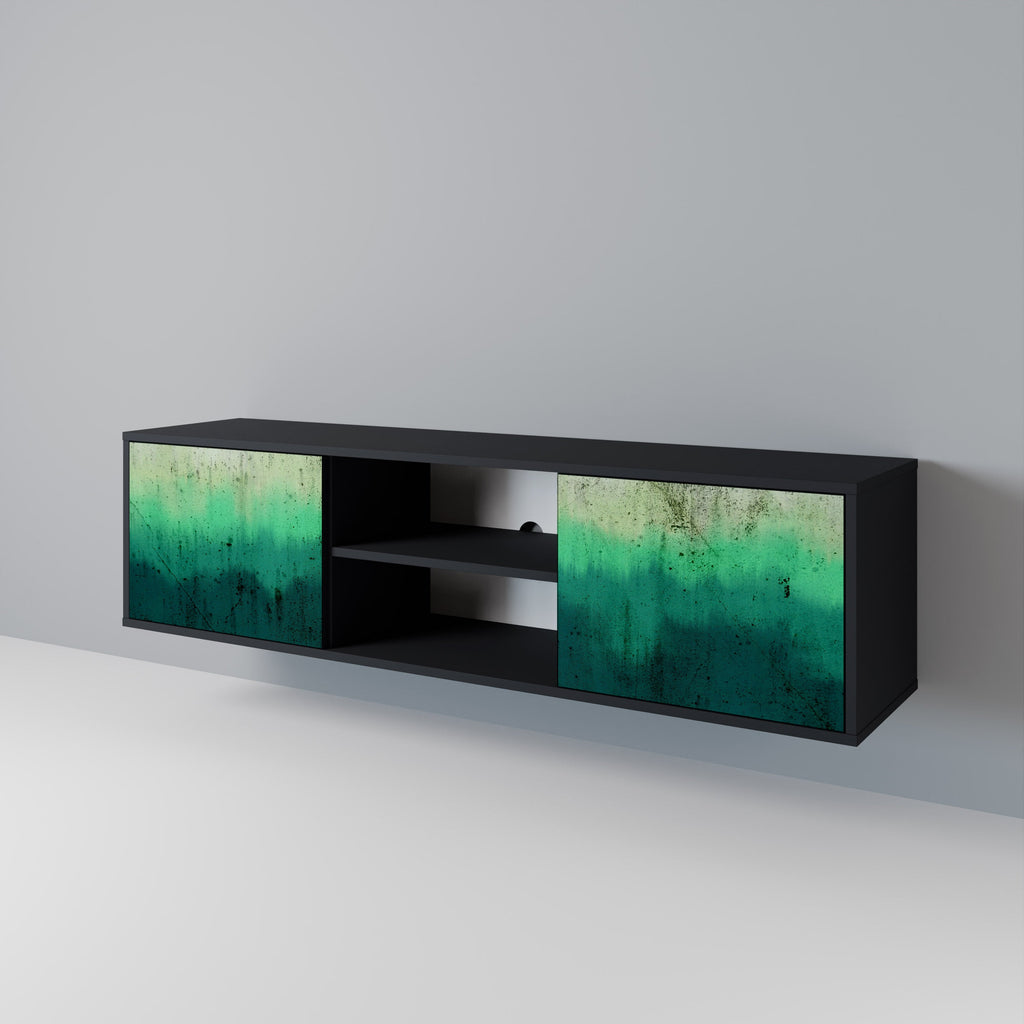 NORTHERN LIGHTS Móvel de TV com 2 Portas em Acabamento Preto