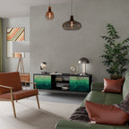 NORTHERN LIGHTS Móvel de TV com 2 Portas em Acabamento Preto