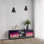 AURORA BOREALIS Móvel de TV com 2 Portas em Acabamento Preto