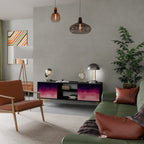 AURORA BOREALIS Móvel de TV com 2 Portas em Acabamento Preto