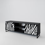 SPLENDID ZEBRA 2-Door TV Stand in Black Finish
