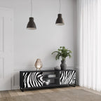 SPLENDID ZEBRA 2-Door TV Stand in Black Finish