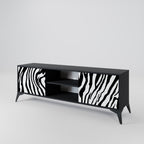 SPLENDID ZEBRA 2-Door TV Stand in Black Finish