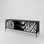 SPLENDID ZEBRA 2-Door TV Stand in Black Finish