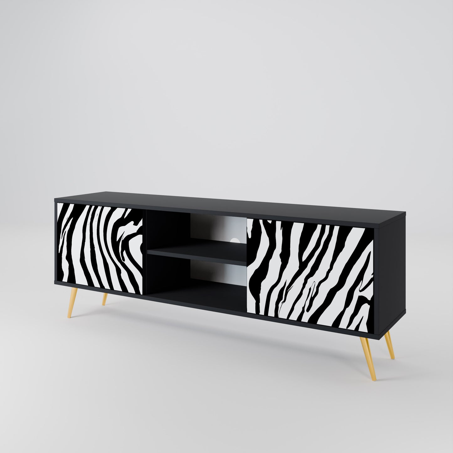 SPLENDID ZEBRA Móvel de TV de 2 Portas