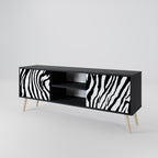 SPLENDID ZEBRA 2-Door TV Stand in Black Finish