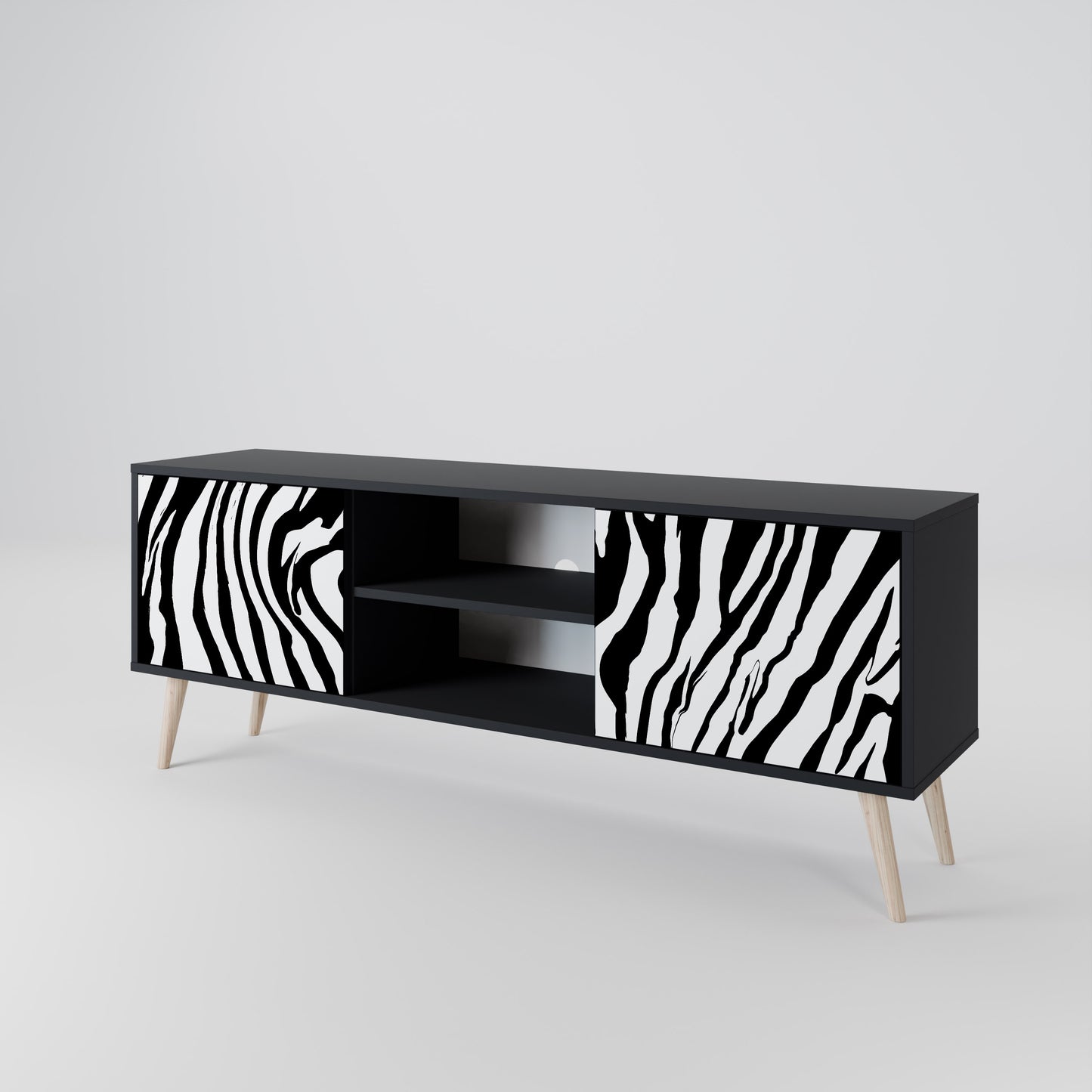 SPLENDID ZEBRA Móvel de TV de 2 Portas
