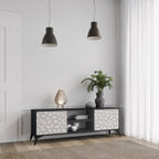 PASSING SECONDS Móvel de TV com 2 Portas em Acabamento Preto