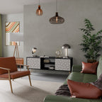 PASSING SECONDS Móvel de TV com 2 Portas em Acabamento Preto