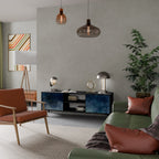 CELESTIAL FALL Móvel de TV com 2 Portas em Acabamento Preto