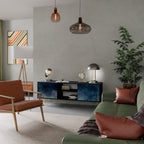 CELESTIAL FALL Móvel de TV com 2 Portas em Acabamento Preto