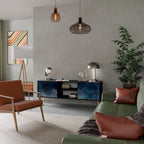 CELESTIAL FALL Móvel de TV com 2 Portas em Acabamento Preto