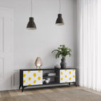 RADIANT REVERIE Móvel de TV com 2 Portas em Acabamento Preto