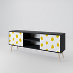 RADIANT REVERIE Móvel de TV com 2 Portas em Acabamento Preto