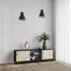 HELLO SPRING Móvel de TV com 2 Portas em Acabamento Preto