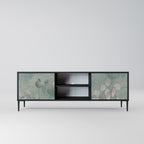 NIGHT LADY 2-Door TV Stand in Black Finish