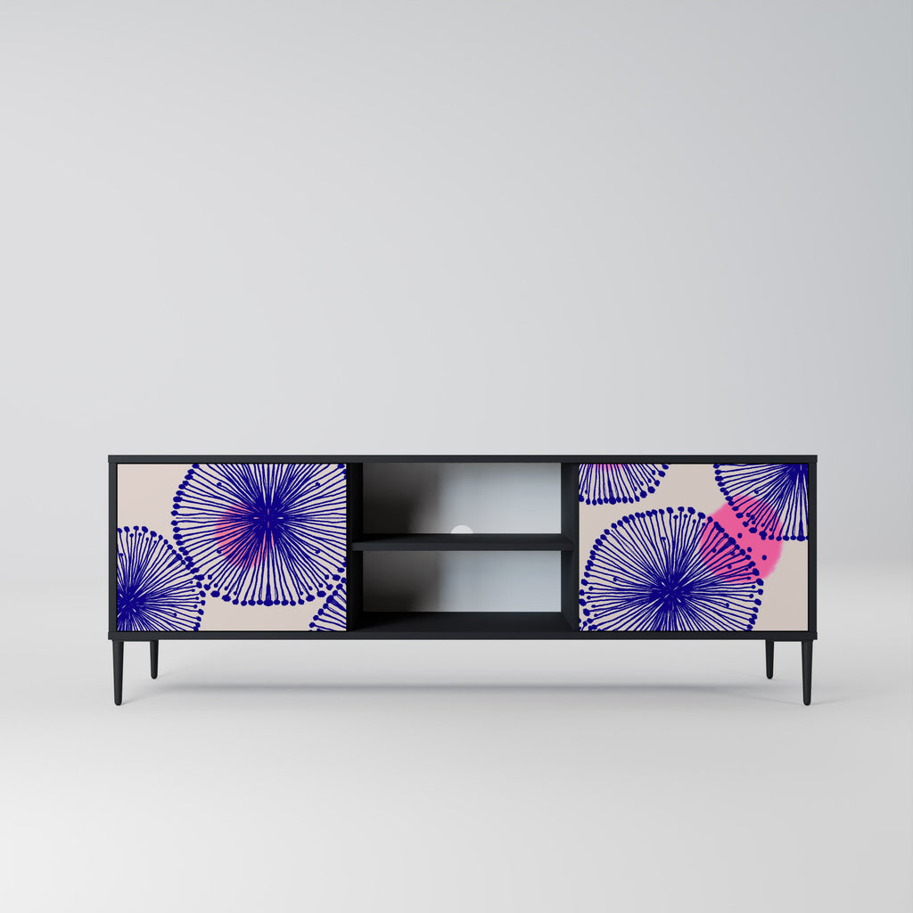 MAGIC NATURE Móvel de TV com 2 Portas em Acabamento Preto