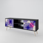 MAGIC NATURE Móvel de TV com 2 Portas em Acabamento Preto