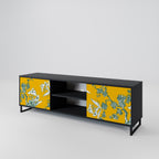 YELLOW CHINOISERIE Móvel de TV com 2 Portas em Acabamento Preto