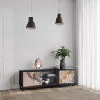 SOFTEN POPPY Móvel de TV com 2 Portas em Acabamento Preto