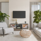 SOFTEN POPPY Móvel de TV com 2 Portas em Acabamento Preto