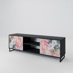 CHERRY BLOSSOM 2-Door TV Stand in Black Finish