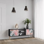 CHERRY BLOSSOM 2-Door TV Stand in Black Finish