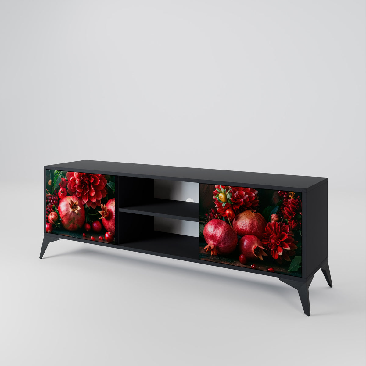 DAHLIAS AND POMEGRANATES 2-Door TV Cabinet