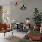 EMINENT HOOPOE Móvel de TV com 2 Portas em Acabamento Preto