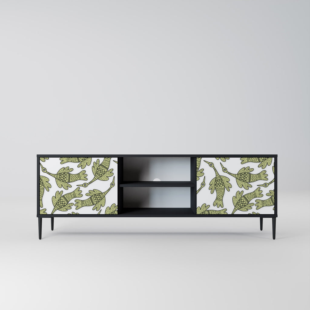 SEEDLING SONGBIRD Móvel de TV com 2 Portas em Acabamento Preto