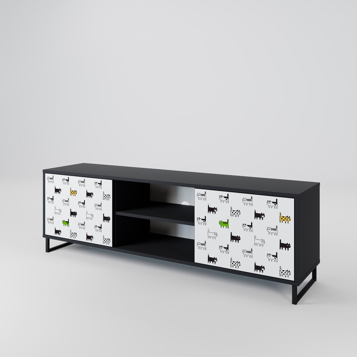 CATS COMPILATION 2-Door TV Cabinet
