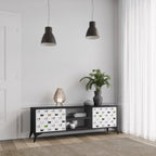 CATS COMPILATION Móvel de TV com 2 Portas em Acabamento Preto