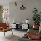 CATS COMPILATION Móvel de TV com 2 Portas em Acabamento Preto