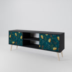 AUTUMN INSECTS Móvel de TV com 2 Portas em Acabamento Preto