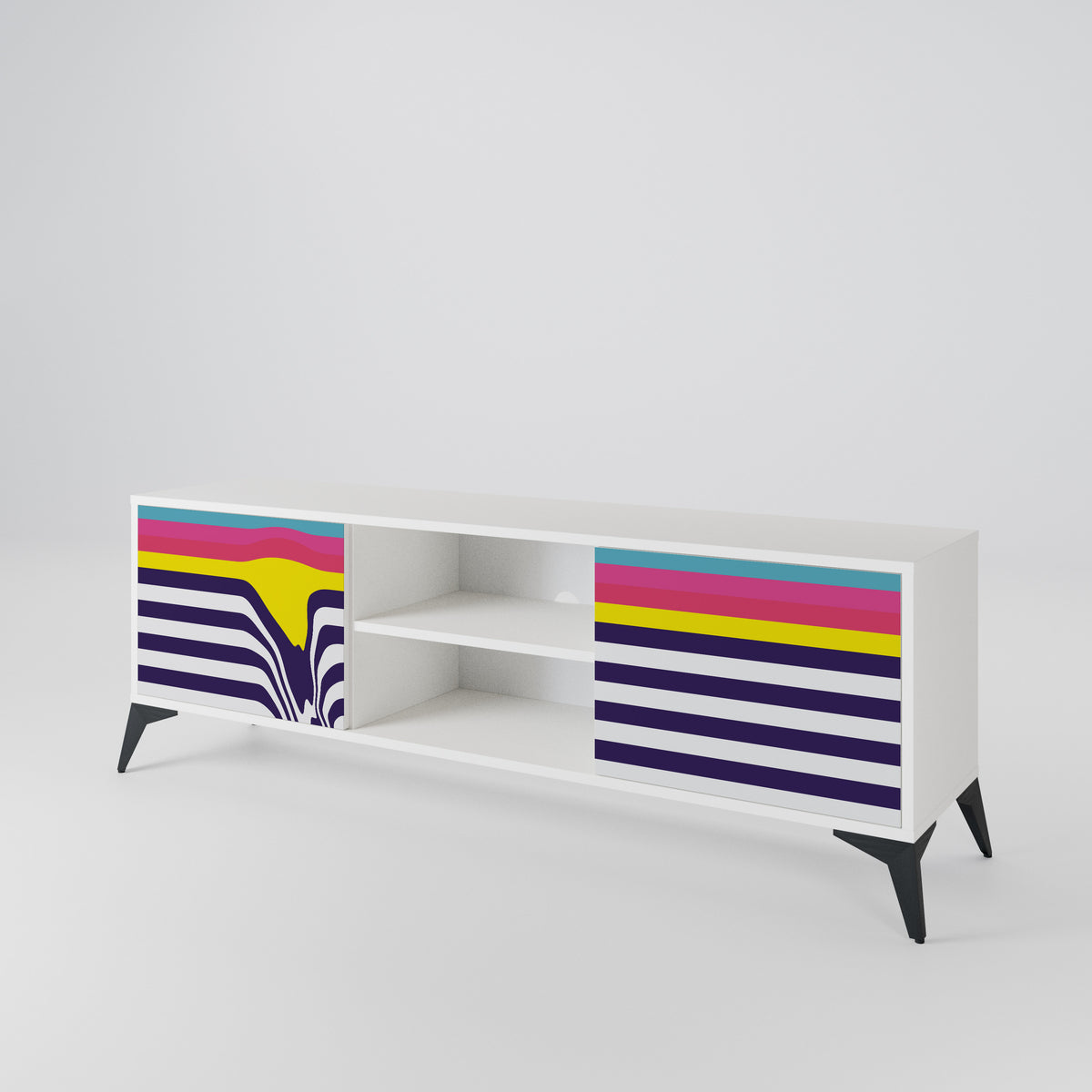 COLORFUL DIVERSION 2-Door TV Cabinet