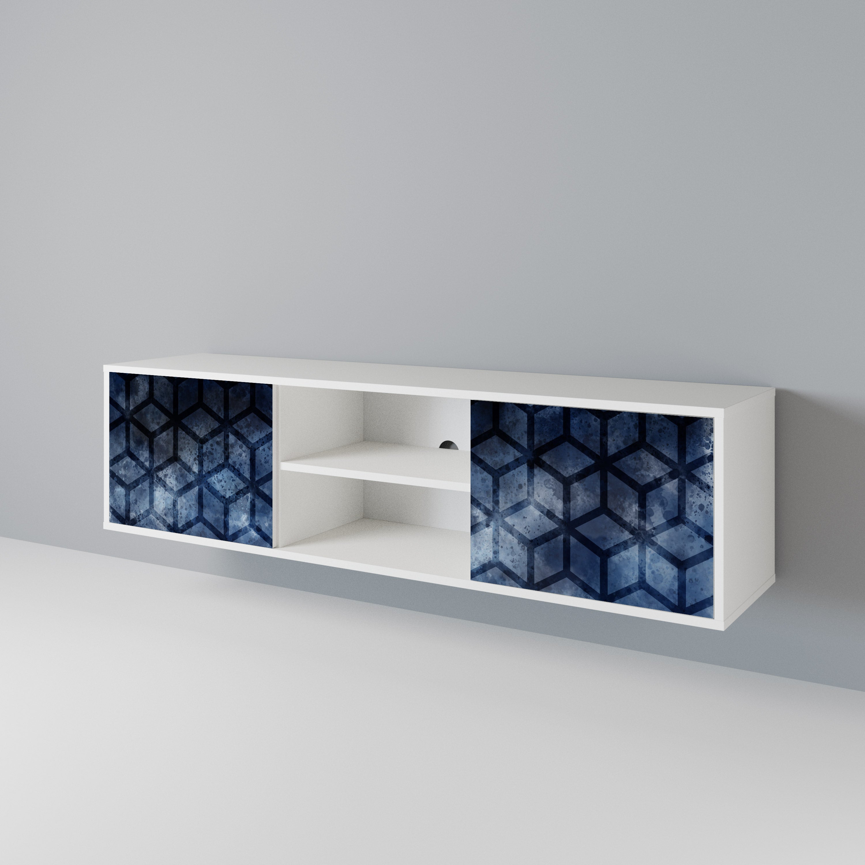 CUBIC MIST Móvel de TV de 2 Portas