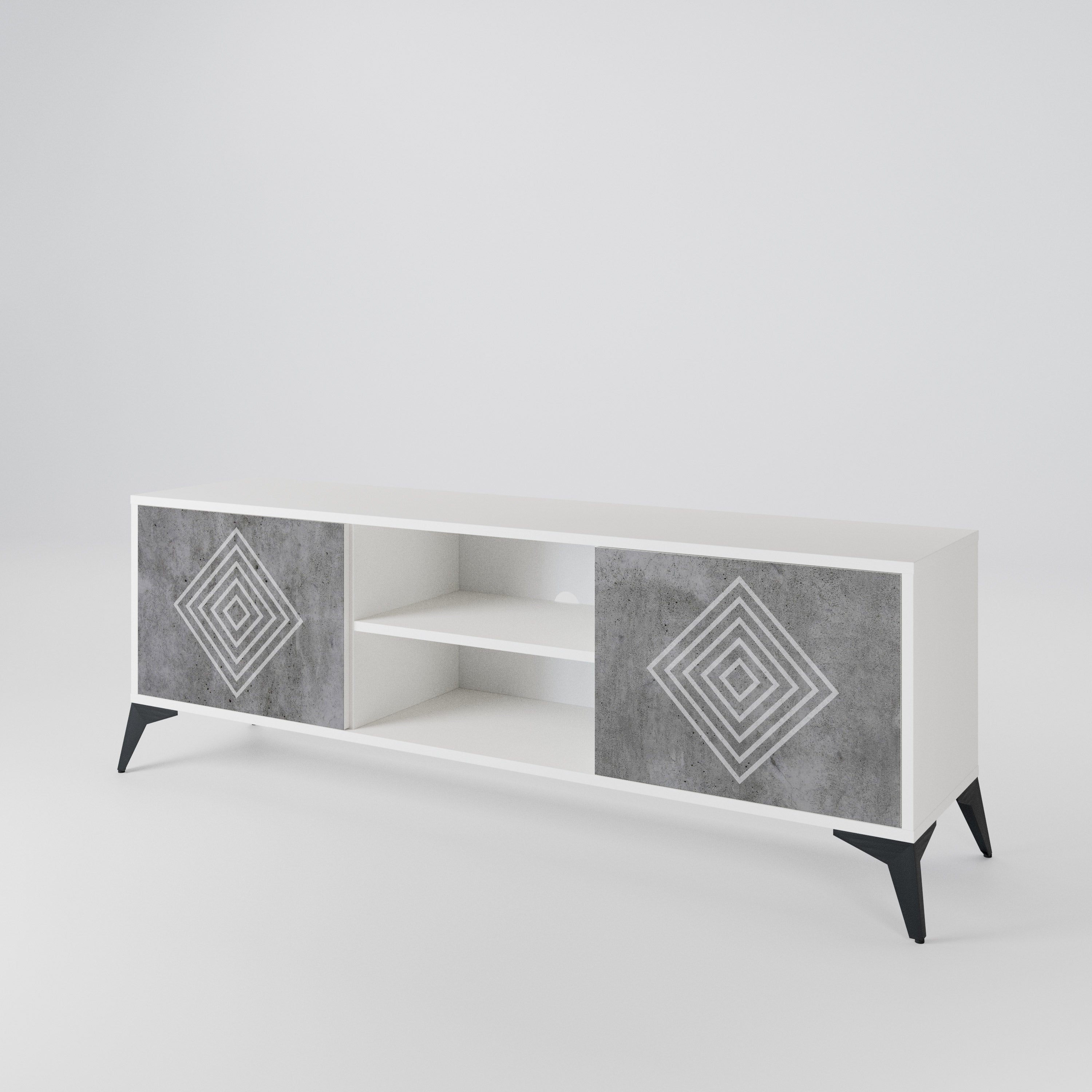 POLYGONAL ARTISTRY Móvel de TV de 2 Portas