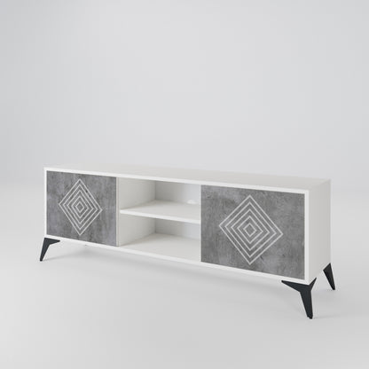 POLYGONAL ARTISTRY Móvel de TV de 2 Portas