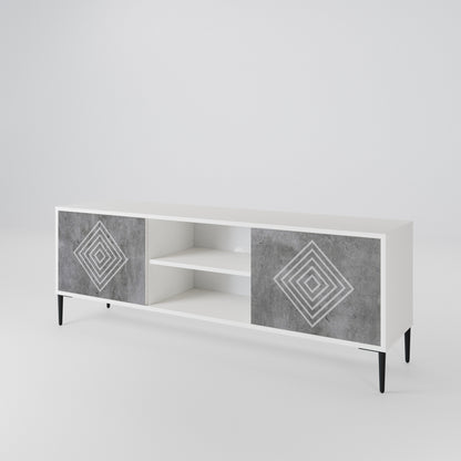 POLYGONAL ARTISTRY Móvel de TV de 2 Portas