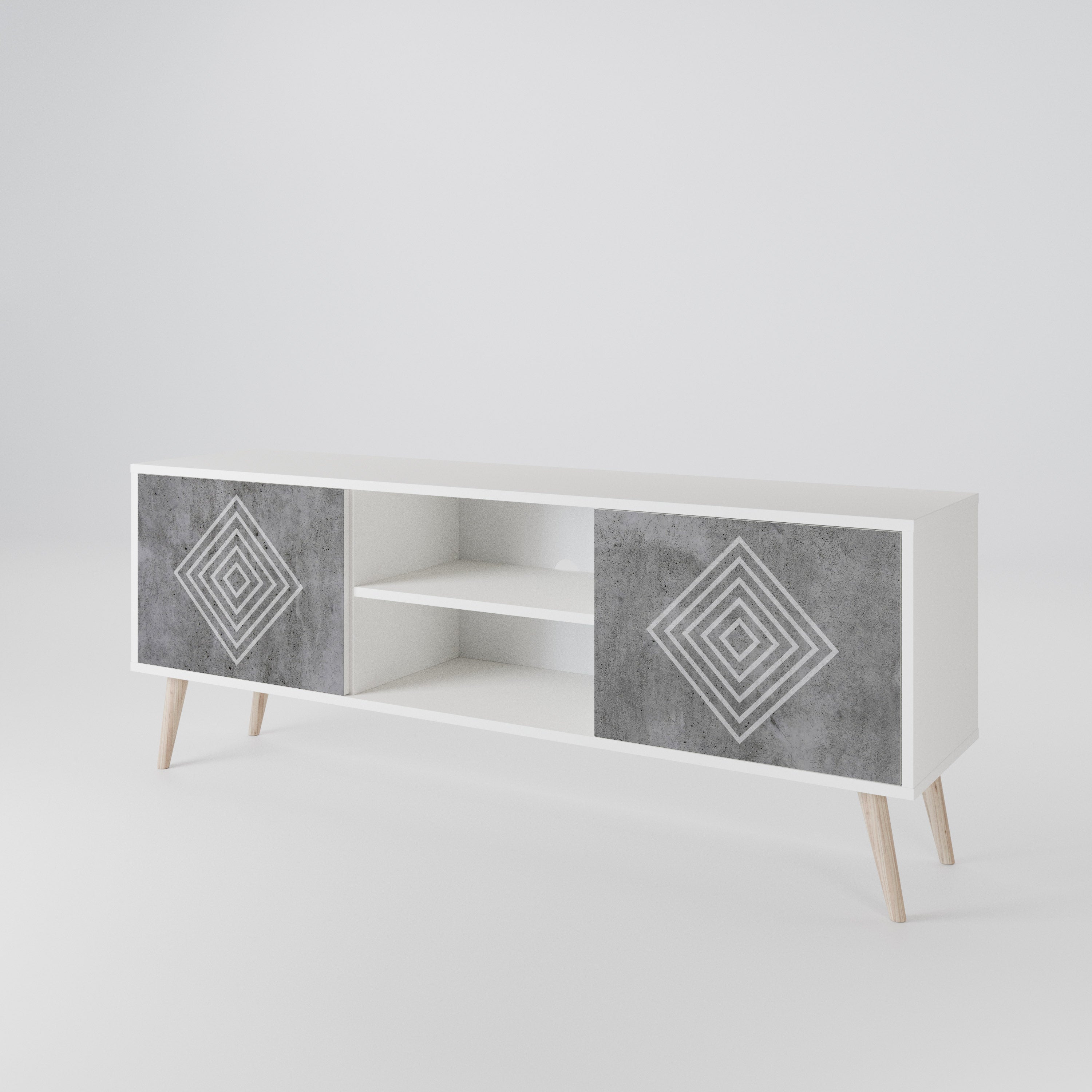 POLYGONAL ARTISTRY Móvel de TV de 2 Portas