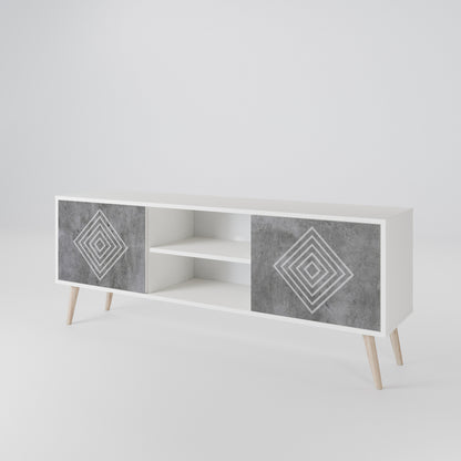 POLYGONAL ARTISTRY Móvel de TV de 2 Portas