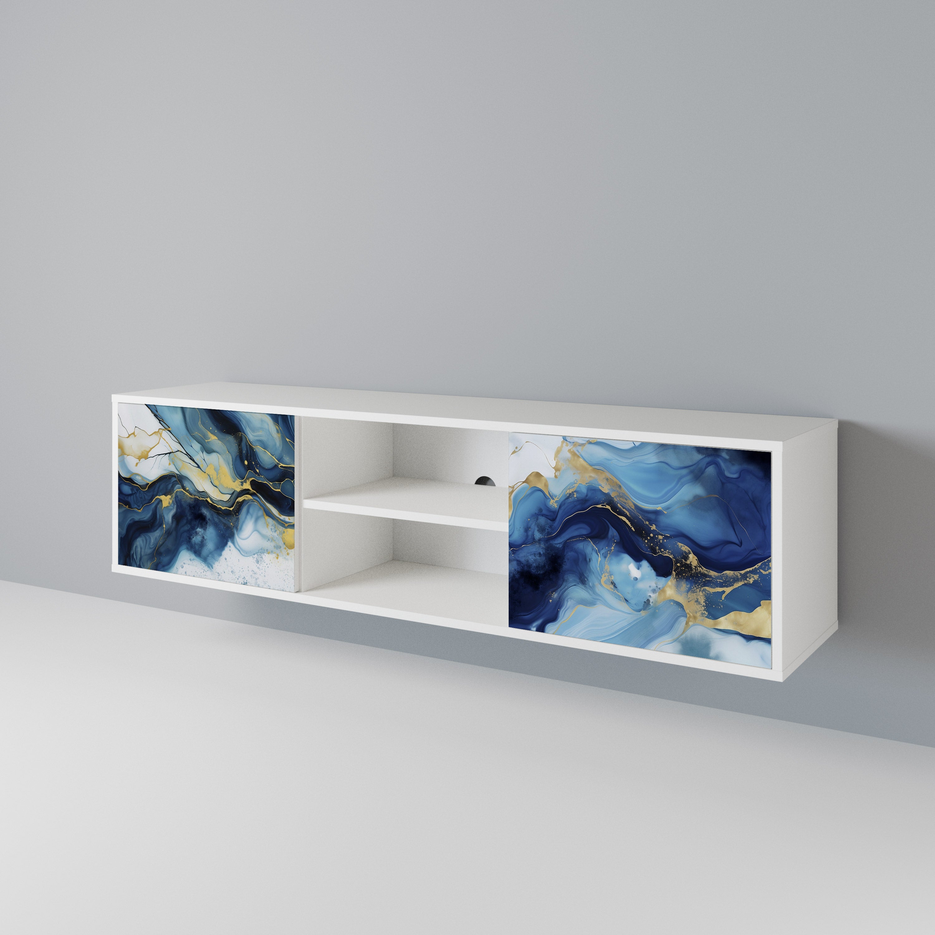 INKY MARBLE Móvel de TV de 2 Portas