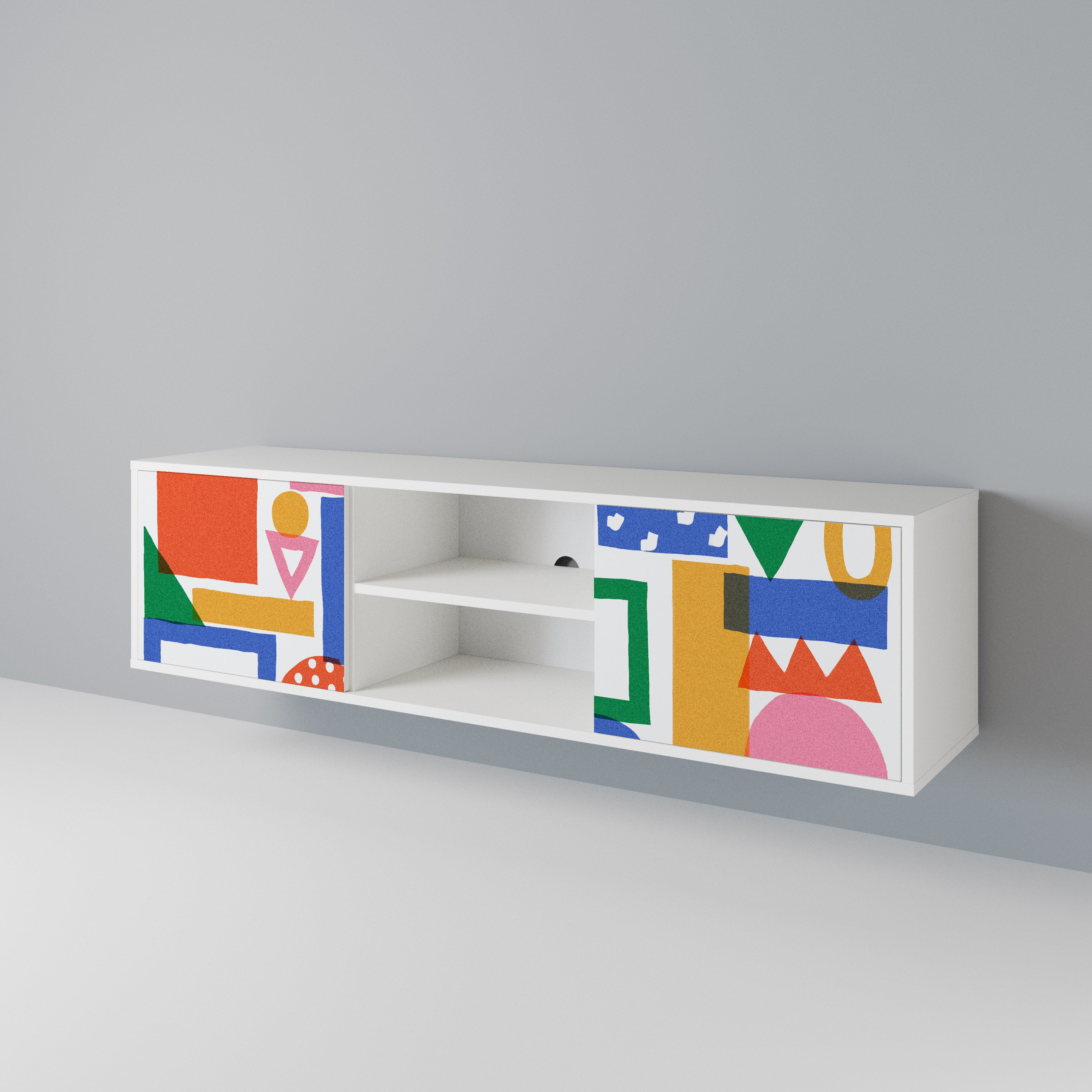 GEOMETRIC GLIMMER Móvel de TV de 2 Portas